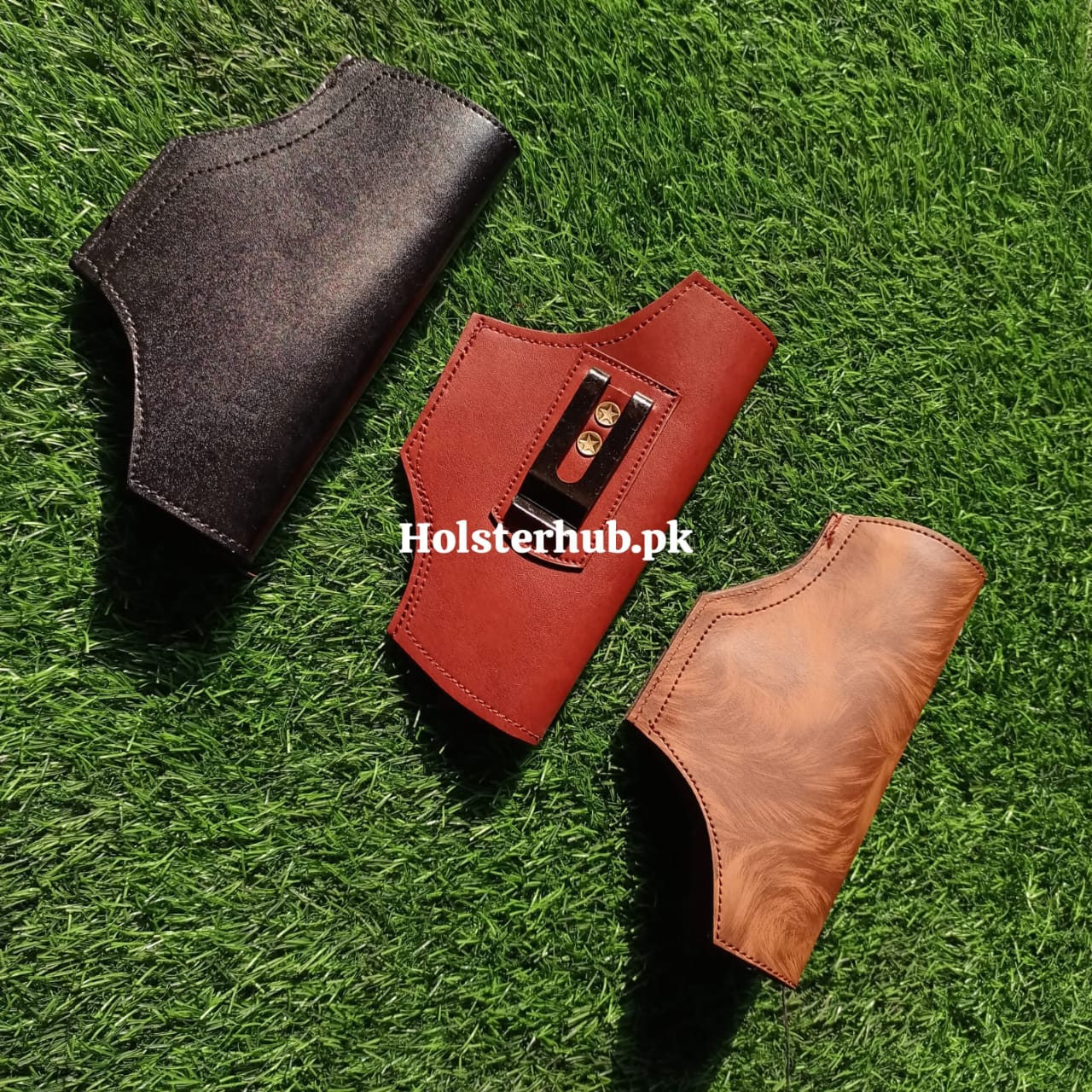 3 in 1 Deal - Handmade Lether Holster PC - 02 + Free Iner Lather Waist Pouch + Free Cleaning Kit