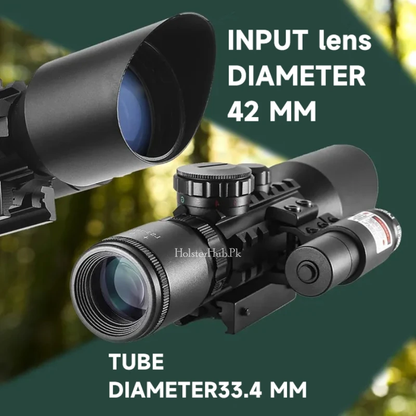 Optical Sight LS3-10x42E Scope with Red Laser