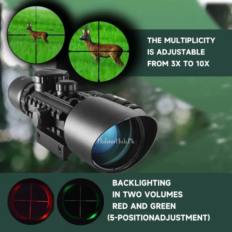 Optical Sight LS3-10x42E Scope with Red Laser