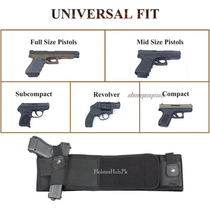 Tactical Belly Band Holster for Concealed Carry - Waistband for Men and Women