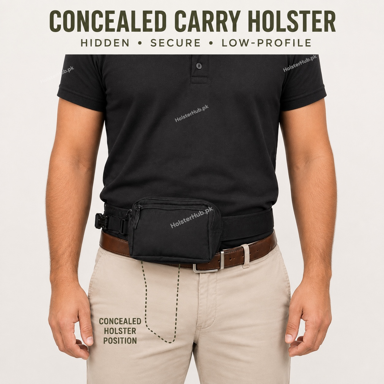 HolsterHub’s Concealed Carry Waist Holster | Rapid-Access EDC Pouch