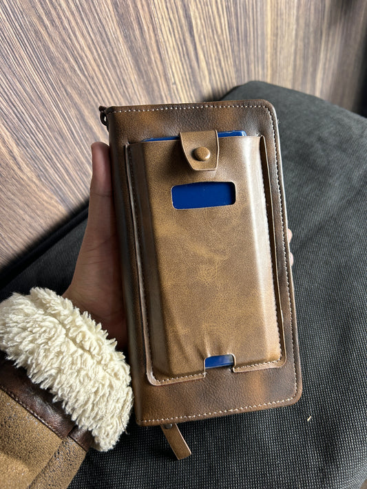 🔥FLAT 35% OFF | Men’s Leather Zipper Wallet and Mobile Holder | Limited Stock ⚠️