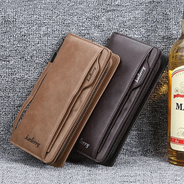 🔥FLAT 45% OFF | Men’s Leather Zipper Wallet and Mobile Holder | Limited Stock ⚠️