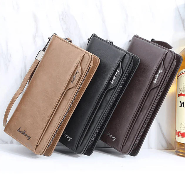 🔥FLAT 45% OFF | Men’s Leather Zipper Wallet and Mobile Holder | Limited Stock ⚠️