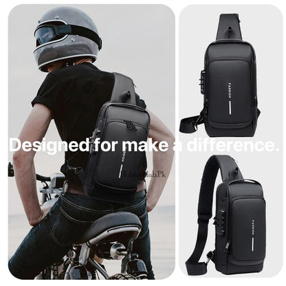 Men's Waterproof Anti-theft Crossbody Sling Bag