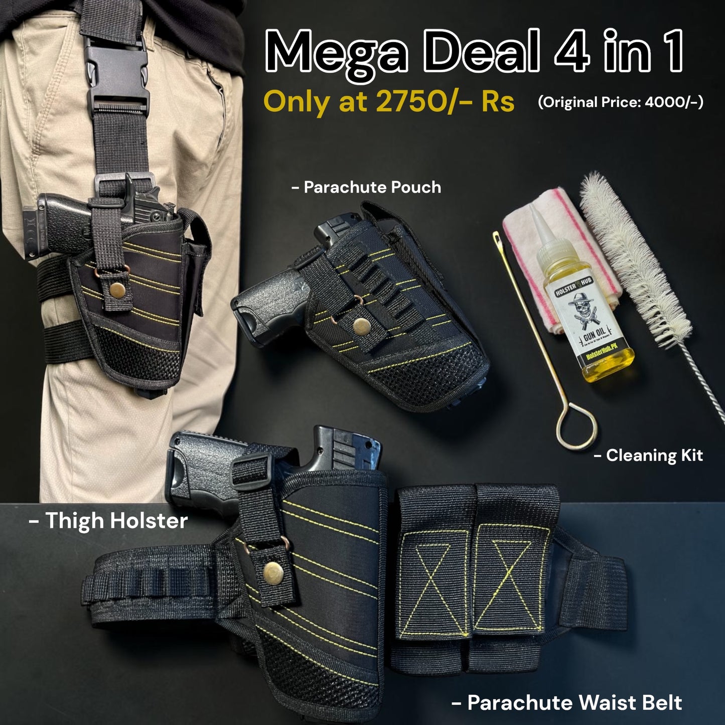 Mega Deal - Same Design 3 Holsters with FREE Cleaning Kit
