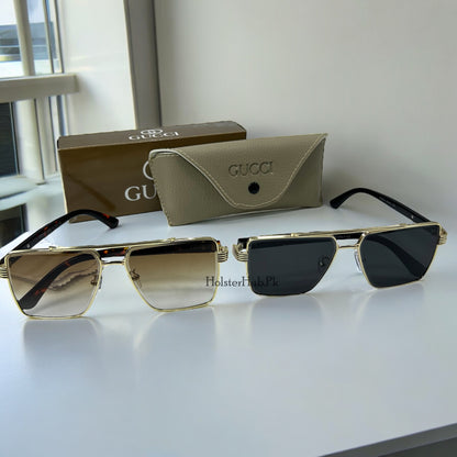 Gucci Metal Frame Sunglasses for Men and Boys