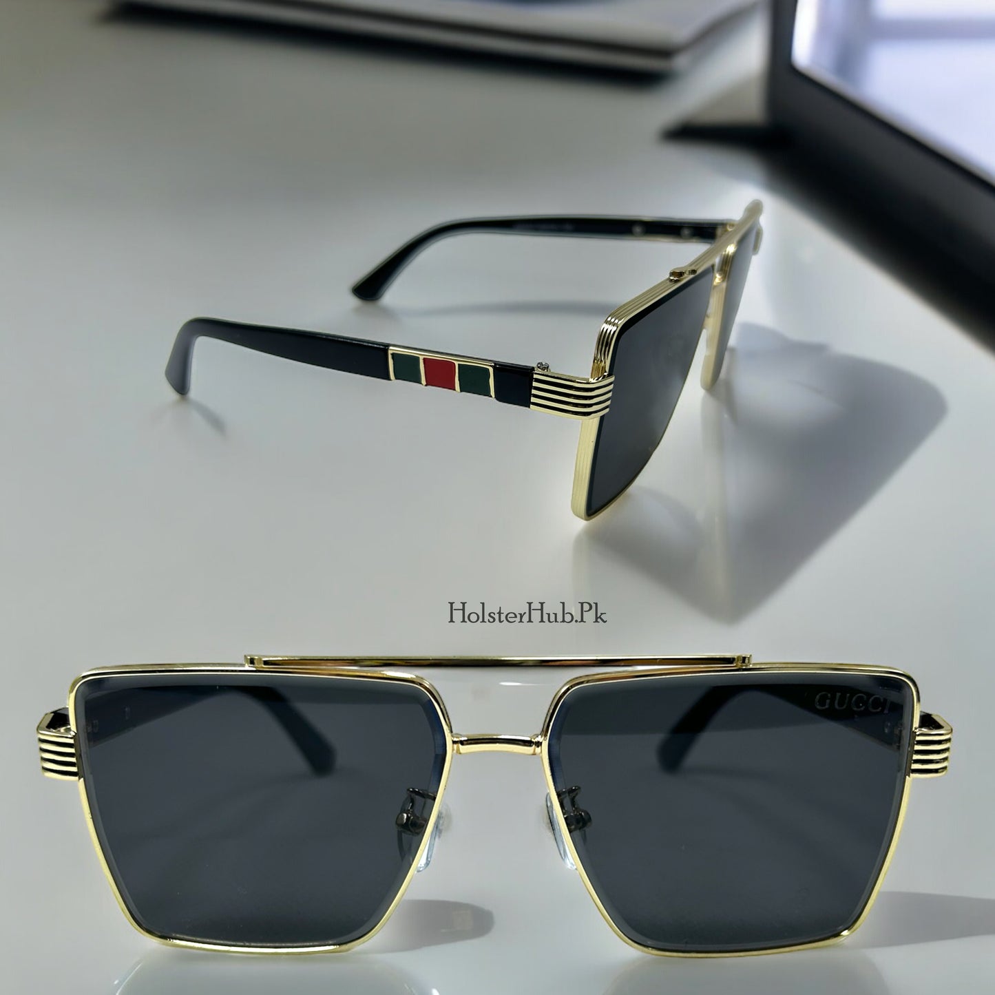 Gucci Metal Frame Sunglasses for Men and Boys