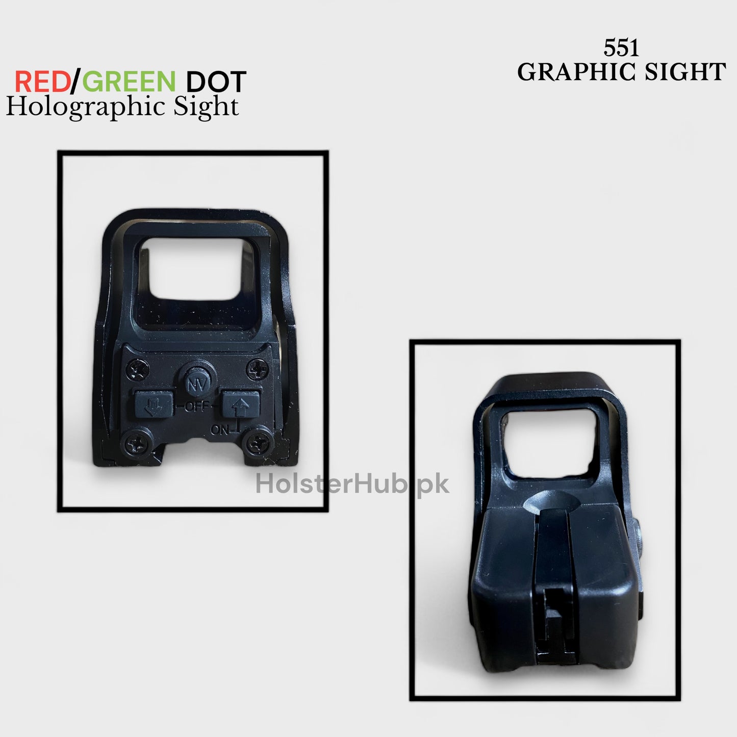 551 Metal Holographic Bright Green & Red Dot Sight