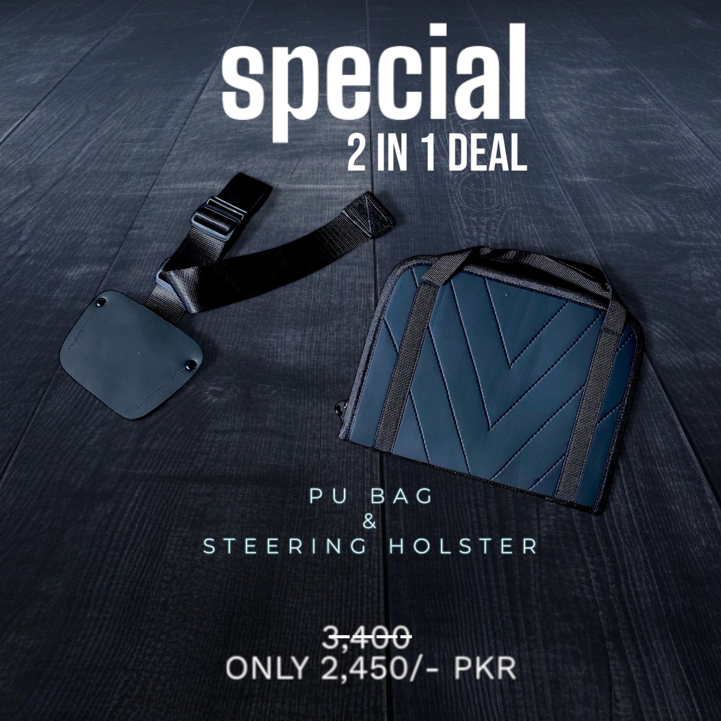 Special 2 in 1 Deal - PU Bag + Steering Holster