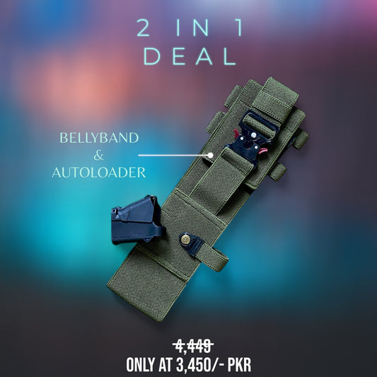 2 in 1 Deal - Belly band Holster & Universal Auto Loader For All Type of Pstls