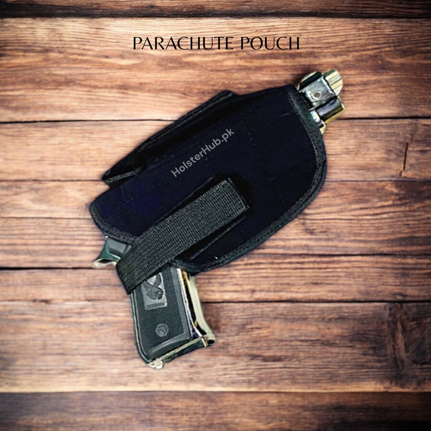 2 in 1 Deal - Parachute Made Universal Pouch | (PC-08 PR) + Handmade Leather Holster (PC-02)