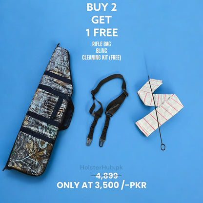 Buy 2 Get 1 Free – Bundle Deal: Rifel Bag + Sling + Free Cleaning Kit