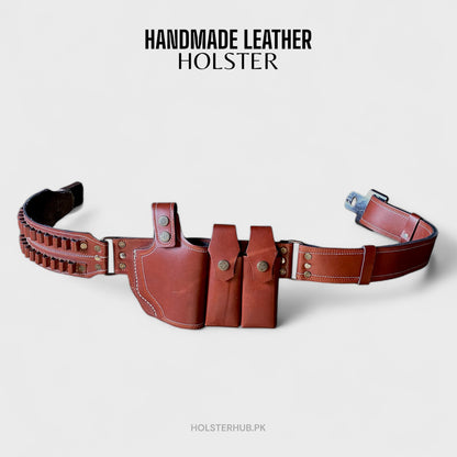 Handmade Leather Holster [50 bulet Space] | (PC-02 DR)