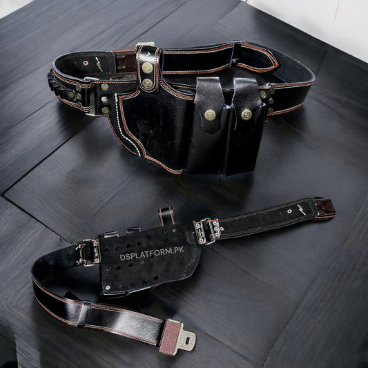 3 in 1 Deal - Handmade Lether Holster PC - 02 + Free Iner Lather Waist Pouch + Free Cleaning Kit