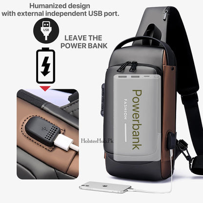 Men's Waterproof Anti-theft Crossbody Sling Bag