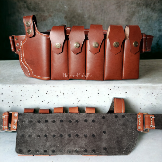 5 Mag Unique Design Handmade Leather Holster | (PC-05)