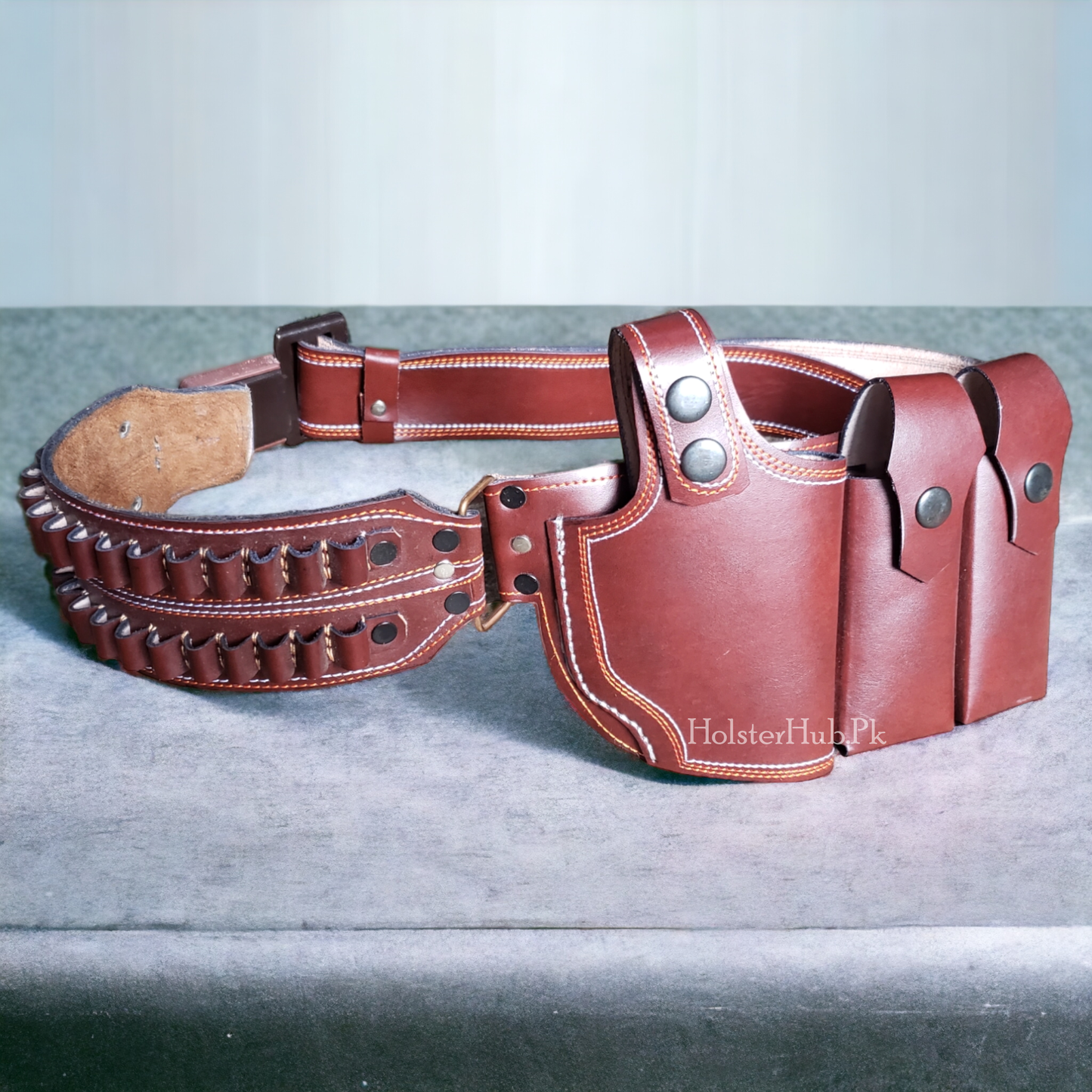 Handmade Leather Holster [50 bulet Space] | (PC-02 DR)