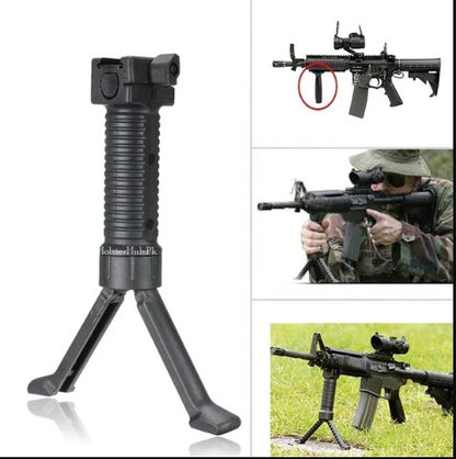 Polymer Handguard Grip with Built-In Bipod for Picatinny Rail