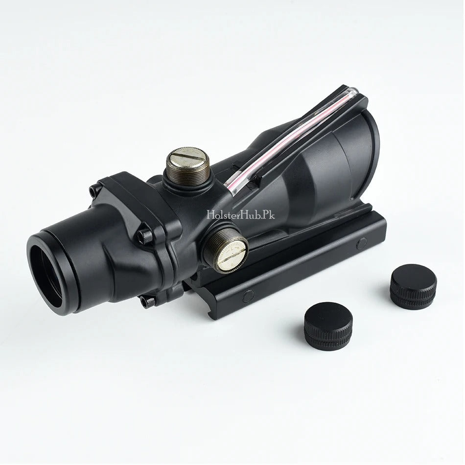 Precision View ACOG 4X32 Scope - Red Fiber Optics Edition