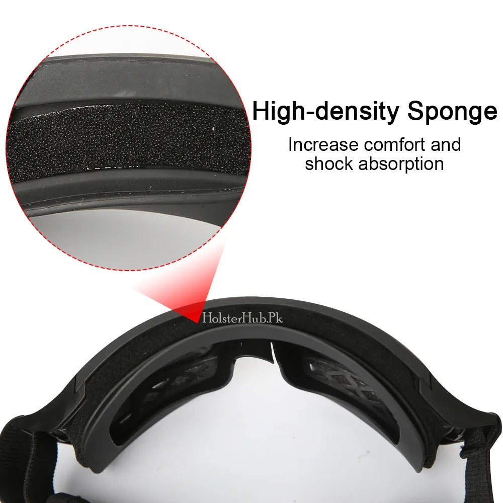 Wind Guard Tactical Goggles with 3 Interchangeable Lenses