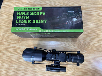 Optical Sight LS3-10x42E Scope with Red Laser