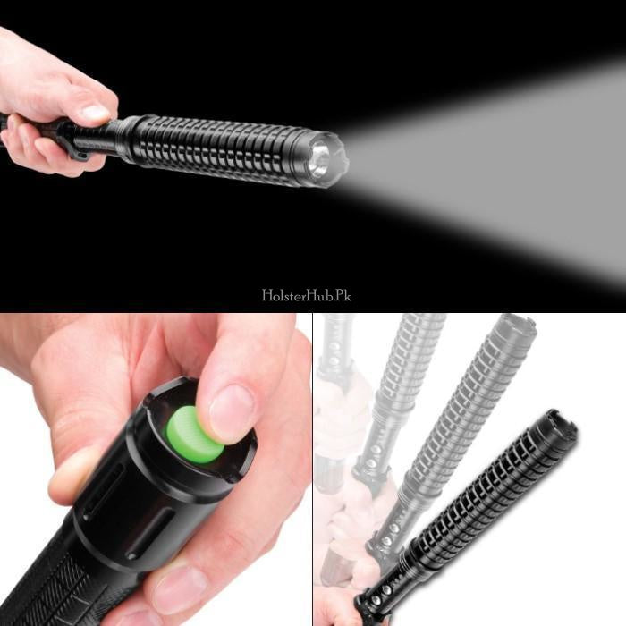 3 in 1 Electric Steel Stick- The Ultimate 3-in-1 Self Defense Tool