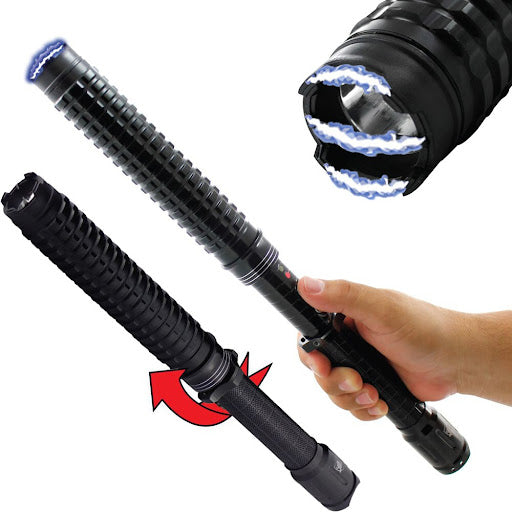 3 in 1 Electric Steel Stick- The Ultimate 3-in-1 Self Defense Tool