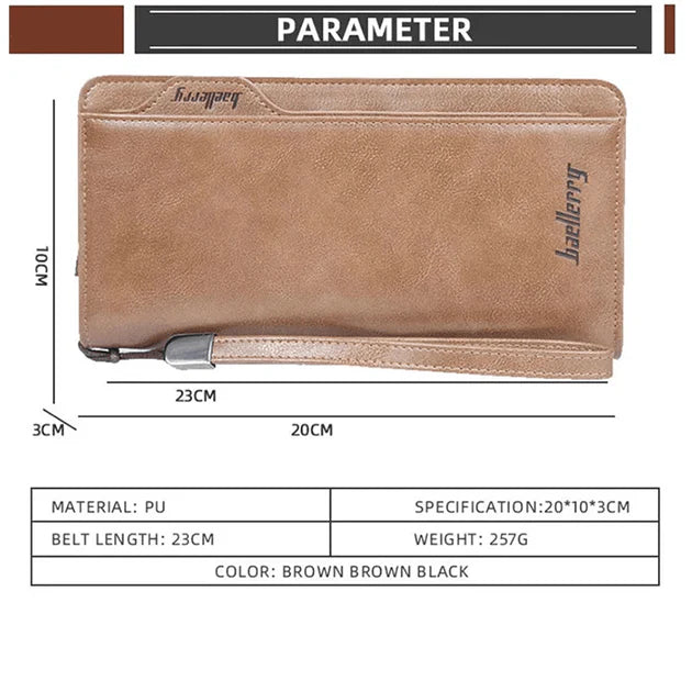 🔥FLAT 45% OFF | Men’s Leather Zipper Wallet and Mobile Holder | Limited Stock ⚠️