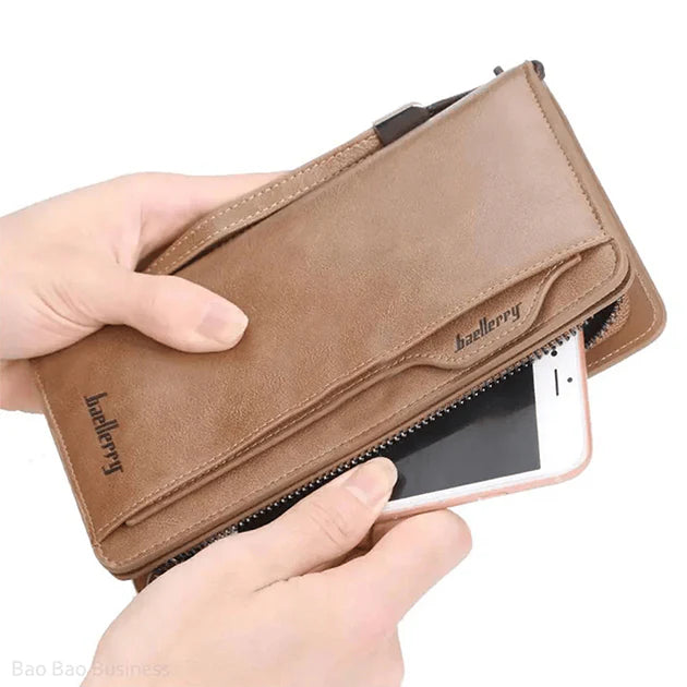 🔥FLAT 45% OFF | Men’s Leather Zipper Wallet and Mobile Holder | Limited Stock ⚠️