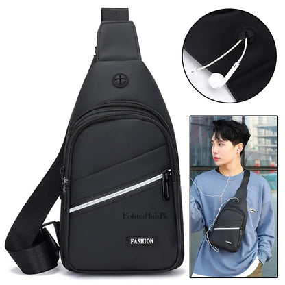 Men's Waterproof USB Crossbody Bag